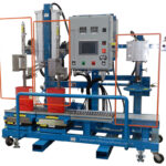 1429A mobile dual head pail filler and lid press